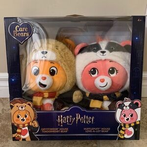Care Bears Harry Potter Gryffindor and Hufflepuff Plush Set NEW
